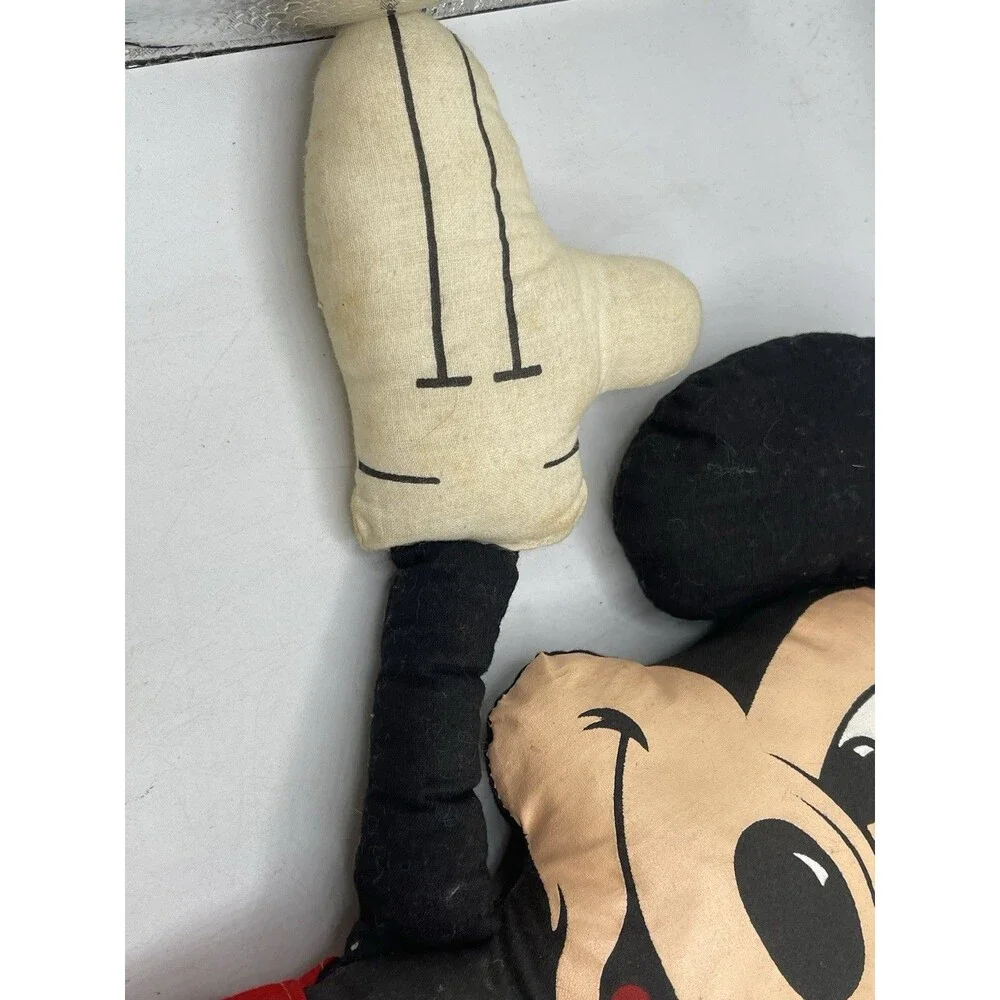 Rare Vintage 60s Mickey Mouse Disney Rag Doll Plush Walt Disney Productions 16”